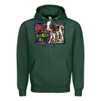 Sports Green Mardi Gras Calf Zipper Hoodie - LillyAllenDesigns