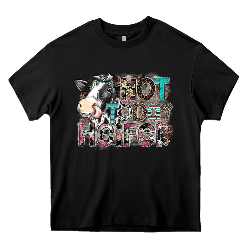 Not Today Heifer Heavy Core Tee by SublimationCraftShop | Teevron