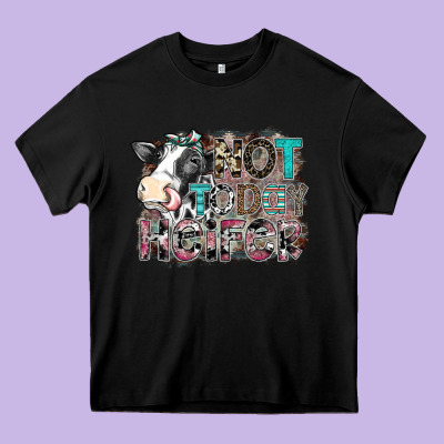 Not Today Heifer Heavy Core Tee Designed By Sublimationcraftshop