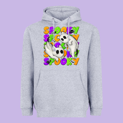 Spooky With Ghost Cats Heavyweight Hoodie Designed By Texasbilliewilder