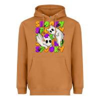 Meerkat Spooky with Ghost Cats Heavyweight Hoodie - texasbilliewilder