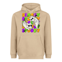 Mushroom Spooky with Ghost Cats Heavyweight Hoodie - texasbilliewilder