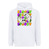 White Spooky with Ghost Cats Heavyweight Hoodie - texasbilliewilder