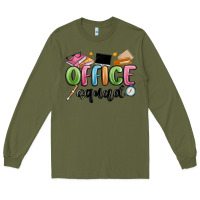 Army Green office squad Long Sleeve Tee - MaliasSmallBusiness