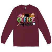 Burgundy office squad Long Sleeve Tee - MaliasSmallBusiness