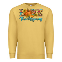 Antique Gold Love Thanksgiving Premium Sweatshirt - texasbilliewilder