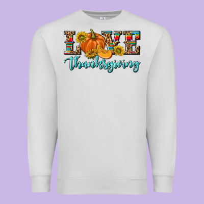 Love Thanksgiving Premium Sweatshirt Designed By Texasbilliewilder