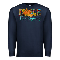Navy Love Thanksgiving Premium Sweatshirt - texasbilliewilder