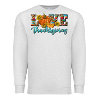 Oatmeal Heather Love Thanksgiving Premium Sweatshirt - texasbilliewilder