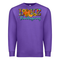 Purple Love Thanksgiving Premium Sweatshirt - texasbilliewilder