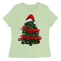 Matcha happy holidays christmas tree Ladies Tee - RanaPortraitStore