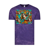 Cloud Purple mustang horse western Vintage Tee - LillyAllenDesigns