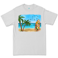Dove Grey beach background Premium Tee - HRA Design Shop