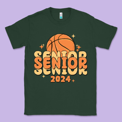 Basketball Senior 2024 Classic Tee Designed By Maliassmallbusiness