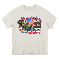 Cream Rawrrr in the USA 4th of july Heavy Core Tee - CowGirlArtShop