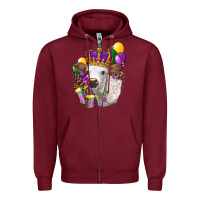 Burgundy Mardi Gras Longhorn Calf Zipper Hoodie - LillyAllenDesigns