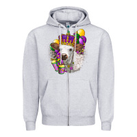 Heather Grey Mardi Gras Longhorn Calf Zipper Hoodie - LillyAllenDesigns