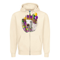 Sandshell Mardi Gras Longhorn Calf Zipper Hoodie - LillyAllenDesigns