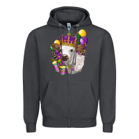 Smoke Mardi Gras Longhorn Calf Zipper Hoodie - LillyAllenDesigns