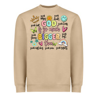 God Is So Much Bigger Than Malia Heavyweight Sweatshirt | Teevron