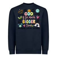 Navy god is so much bigger than malia Heavyweight Sweatshirt - MaliasSmallBusiness