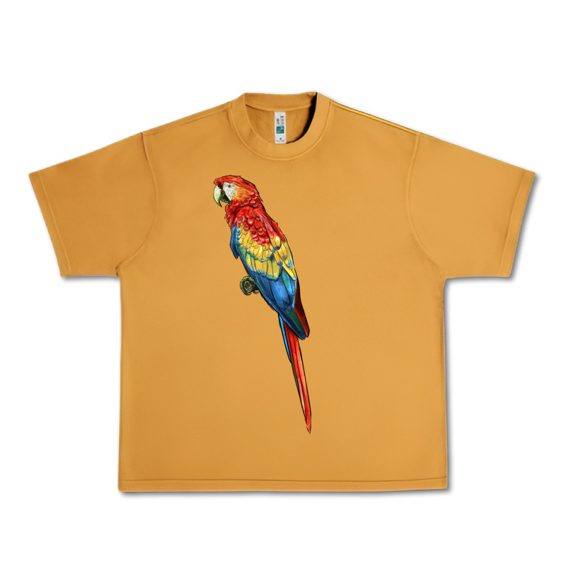 Scarlet Macaw Parrot Urban Heavy Tee by LillyAllenDesigns | Teevron