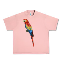 Salmon Scarlet Macaw Parrot Urban Heavy Tee - LillyAllenDesigns