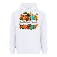 White pumpkin thankful and blessed Heavyweight Hoodie - NancyCooperArtShop
