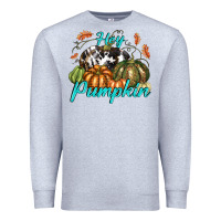 Heather Grey Hey Pumpkin Premium Sweatshirt - texasbilliewilder