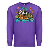 Purple Hey Pumpkin Premium Sweatshirt - texasbilliewilder
