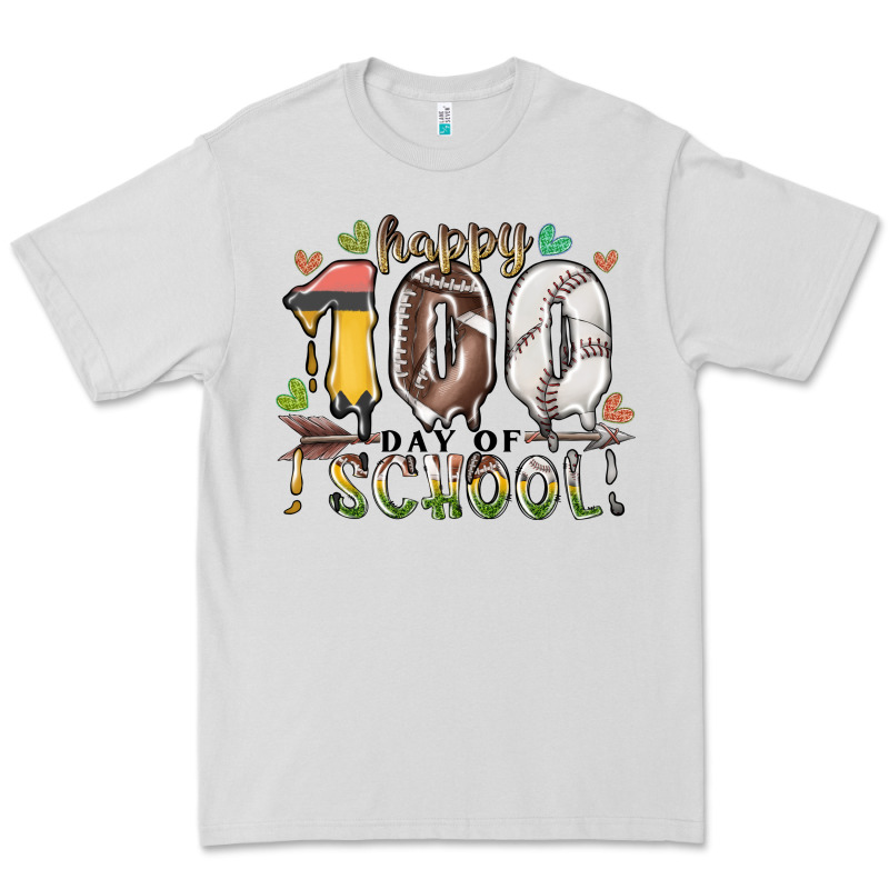 Happy 100 Day Of School American Football Baseball Premium Tee by RacoonDesign | Teevron