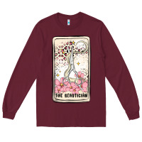 Burgundy hair stylist Long Sleeve Tee - MaliasSmallBusiness