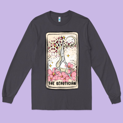 Hair Stylist Long Sleeve Tee Designed By Maliassmallbusiness