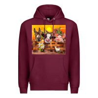 Burgundy farm animal Premium Hoodie - TumblerDesignByShophia