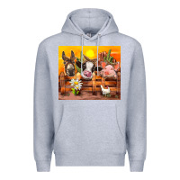 Heather Grey farm animal Premium Hoodie - TumblerDesignByShophia