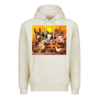 Oatmeal Heather farm animal Premium Hoodie - TumblerDesignByShophia