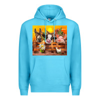 Ocean Blue farm animal Premium Hoodie - TumblerDesignByShophia