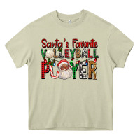 Mossy afro santa's favorite volleyball player for christ Heavy Core Tee - FaDigitalArtStudio
