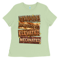Matcha Educated motivated elevated melanated Ladies Tee - Zillion Design Studio