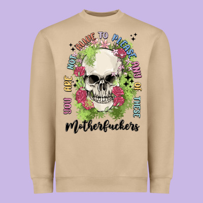 Not Alive To Please Heavyweight Sweatshirt Designed By Maliassmallbusiness