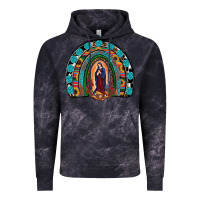 Cloud Black Lady Of Guadalupe Rainbow Vintage Hoodie - RanaPortraitStore