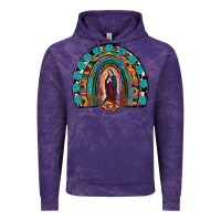 Cloud Purple Lady Of Guadalupe Rainbow Vintage Hoodie - RanaPortraitStore