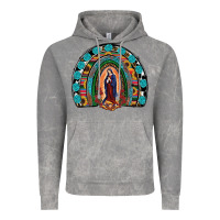 Cloud Rock Lady Of Guadalupe Rainbow Vintage Hoodie - RanaPortraitStore