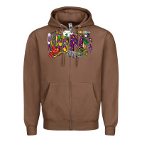 Chestnut RN Registered Nurse Mardi Gras Zipper Hoodie - LillyAllenDesigns