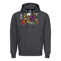 Smoke RN Registered Nurse Mardi Gras Zipper Hoodie - LillyAllenDesigns