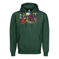 Sports Green RN Registered Nurse Mardi Gras Zipper Hoodie - LillyAllenDesigns