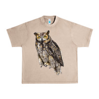 French Oak Great Horned Owl Urban Heavy Tee - LillyAllenDesigns