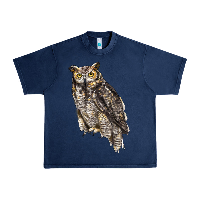 Great Horned Owl Urban Heavy Tee by LillyAllenDesigns | Teevron