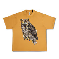 Peanut Butter Great Horned Owl Urban Heavy Tee - LillyAllenDesigns