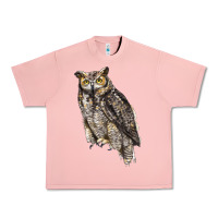 Salmon Great Horned Owl Urban Heavy Tee - LillyAllenDesigns